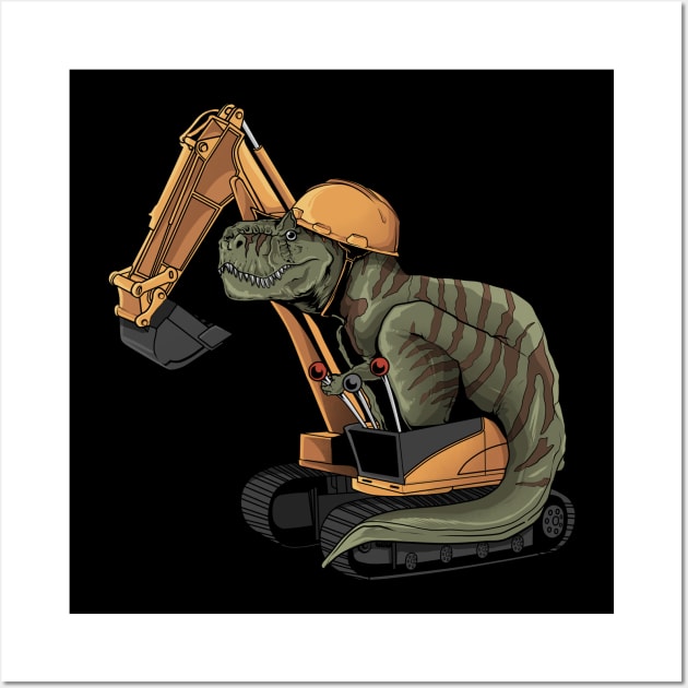 Excavator like tyrex Wall Art by damnoverload